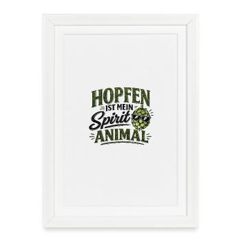 Le houblon est mon animal spirituel - Affiche encadrée (27 × 37 cm) - blanc - Devant