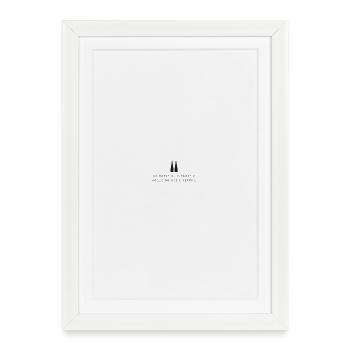 Black Silhouette Cologne Cathedral - Framed poster (27 × 37 cm) - white - Front