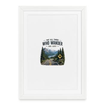 Hiking Trail: Not All Who Wander Are Lost - Framed poster (27 × 37 cm) - white - Front