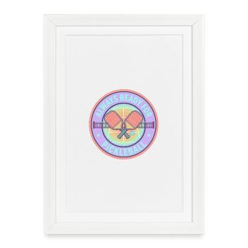 Always ready for pickleball - Framed poster (27 × 37 cm) - white - Front