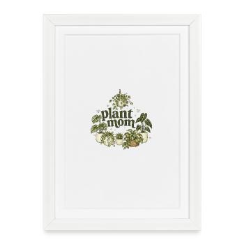 Plant Mom Vintage Plant Love - Affiche encadrée (27 × 37 cm) - blanc - Devant