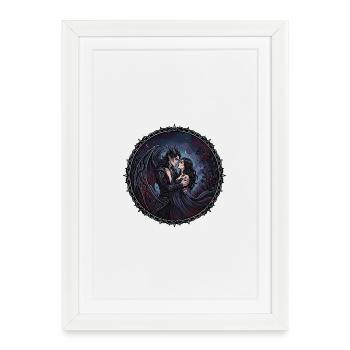 Romance sombre fantastique - Affiche encadrée (27 × 37 cm) - blanc - Devant