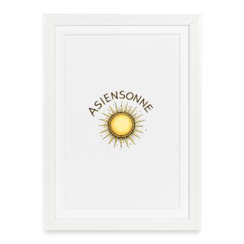 Emblème des Rayons de Soleil Dorés - Affiche encadrée (27 × 37 cm) - blanc - Devant