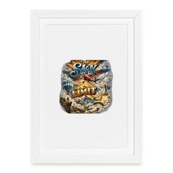 The sky is the limit - Framed poster (27 × 37 cm) - white - Front