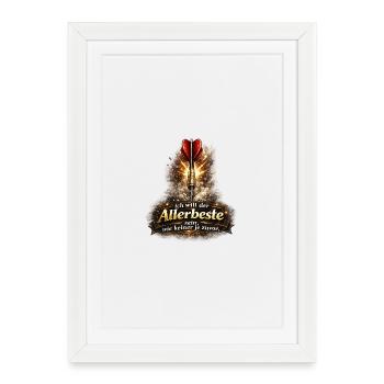 Allerbeste Sein Motiv Dart - Gerahmtes Poster (27 × 37 cm) - Weiß - Vorne