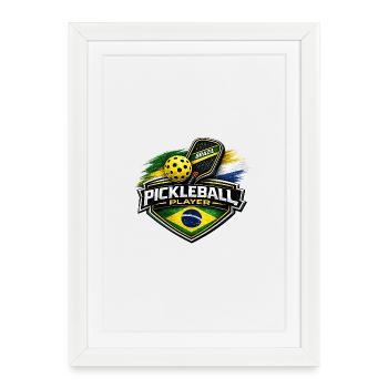 Pickleball BRAZIL - Framed poster (27 × 37 cm) - white - Front