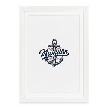 Mamitän - Anchor with rope - Framed poster (27 × 37 cm) - white - Front