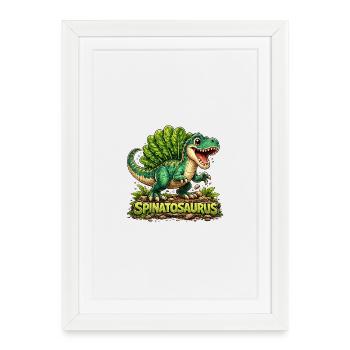 Spinatosaurus - Affiche encadrée (27 × 37 cm) - blanc - Devant