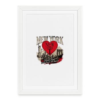 Paysage urbain du cœur de New York - Affiche encadrée (27 × 37 cm) - blanc - Devant