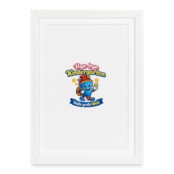 Abschied vom Kindergarten - Gerahmtes Poster (27 × 37 cm) - Weiß - Vorne