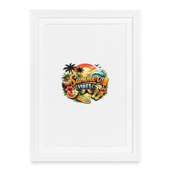 Ambiance estivale - Affiche encadrée (27 × 37 cm) - blanc - Devant