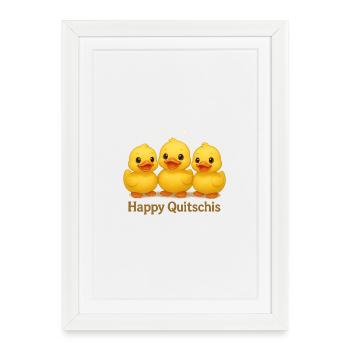 Joyeux Quitschis - Affiche encadrée (27 × 37 cm) - blanc - Devant