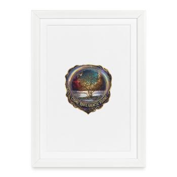 Cosmic Tree and Galactic Visions - Framed poster (27 × 37 cm) - white - Front