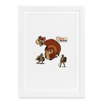 SPARTANS - Framed poster (27 × 37 cm) - white - Front