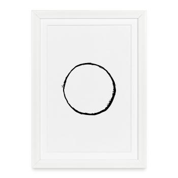 CIRCLE BRUSH - Framed poster (27 × 37 cm) - white - Front