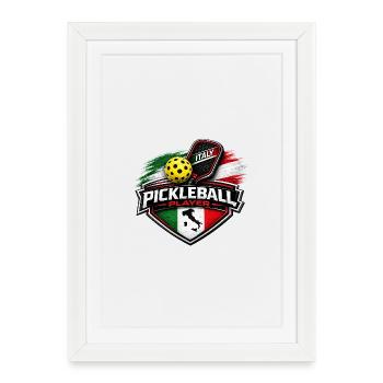 Pickleball ITALIE - Affiche encadrée (27 × 37 cm) - blanc - Devant