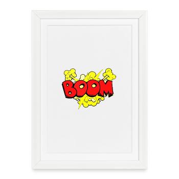 Illustration dynamique de l’explosion d’une bombe - Affiche encadrée (27 × 37 cm) - blanc - Devant