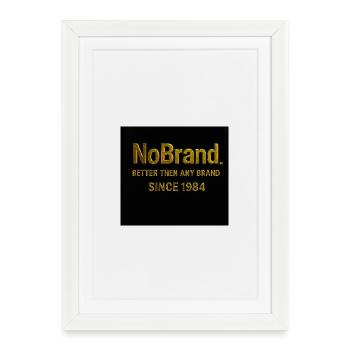 NoBrand 1984 design de texte doré - Affiche encadrée (27 × 37 cm) - blanc - Devant