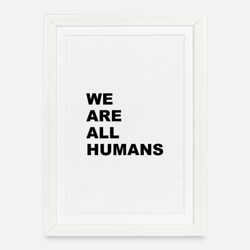 HUMANS - Framed poster (27 × 37 cm) - white