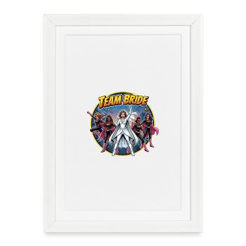 Team Bride Superhero Crew - Framed poster (27 × 37 cm) - white - Front