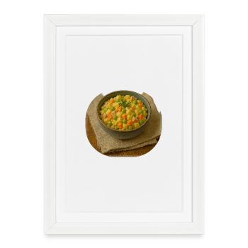 Salade d’olives - Affiche encadrée (27 × 37 cm) - blanc - Devant
