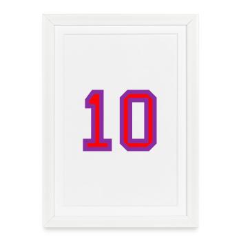 10. 10 ANS. 10e ANNIVERSAIRE. ANNIVERSAIRE 10 ANS. - Affiche encadrée (27 × 37 cm) - blanc - Devant