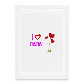 Loving Mother's Day Heart Floral Design - Framed poster (27 × 37 cm) - white - Front