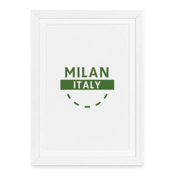 Milan Italy Green City Emblem - Framed poster (27 × 37 cm) - white - Front