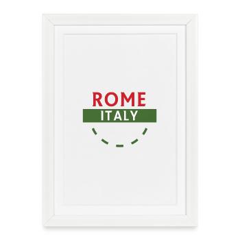 Emblème de Rome Italia sur ruban - Affiche encadrée (27 × 37 cm) - blanc - Devant