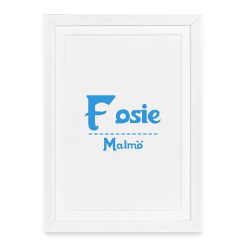 Fosie – Malmö Sky Blue Design - Affiche encadrée (27 × 37 cm) - blanc - Devant