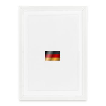 Drapeau allemand - Affiche encadrée (27 × 37 cm) - blanc - Devant