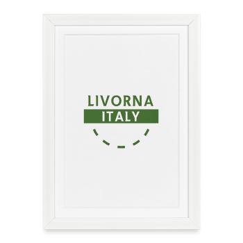 Livorna Italy Green Logo - Framed poster (27 × 37 cm) - white - Front