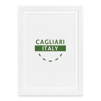 Cagliari Italie Logo Vert - Affiche encadrée (27 × 37 cm) - blanc - Devant