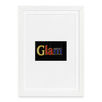 Texte de bijoux glamour - Affiche encadrée (27 × 37 cm) - blanc - Devant