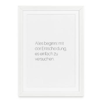 Motivational saying - Framed poster (27 × 37 cm) - white - Front