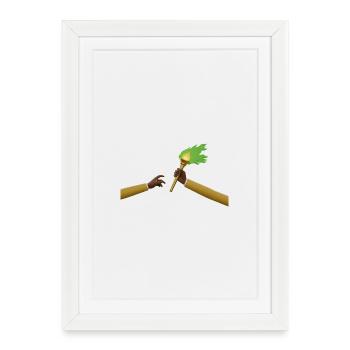Congo - Passation de Flamme Zaïre - Affiche encadrée (27 × 37 cm) - blanc - Devant