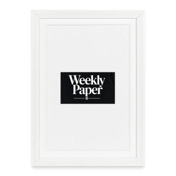 Weekly Paper World Globe - Framed poster (27 × 37 cm) - white - Front