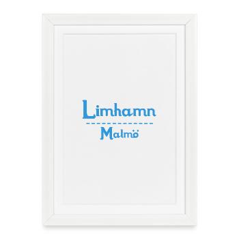 Limhamn – Malmö Sky Blue Design - Affiche encadrée (27 × 37 cm) - blanc - Devant
