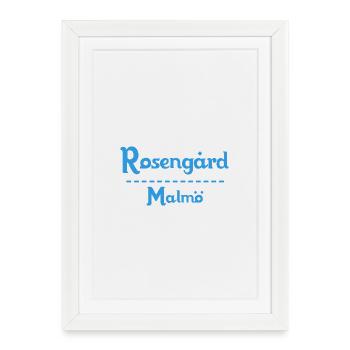 Rosengård – Malmö Sky Blue Design - Affiche encadrée (27 × 37 cm) - blanc - Devant