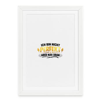 Parfait - Affiche encadrée (27 × 37 cm) - blanc - Devant