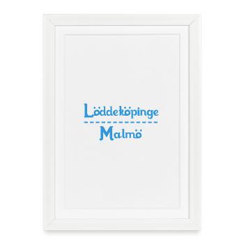 Löddeköpinge – Malmö Sky Blue Design - Affiche encadrée (27 × 37 cm) - blanc - Devant