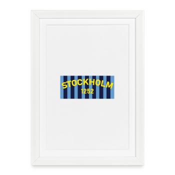 Stockholm 1252 Sweden - Framed poster (27 × 37 cm) - white - Front