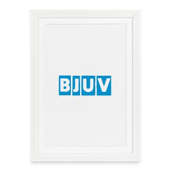 Lettres géométriques bleues - Affiche encadrée (27 × 37 cm) - blanc - Devant