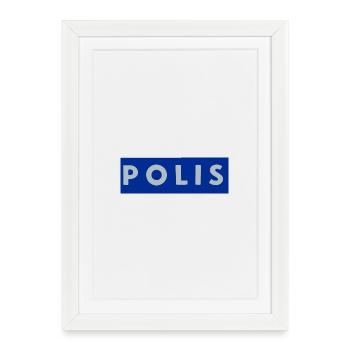 police - Framed poster (27 × 37 cm) - white - Front