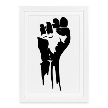 Faust- BLACK - Gerahmtes Poster (27 × 37 cm) - Weiß - Vorne