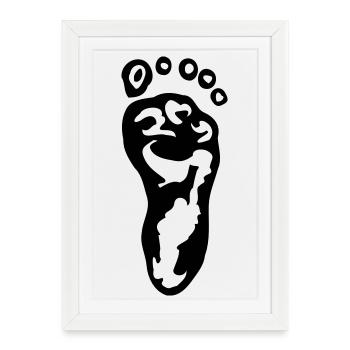 Pied - Affiche encadrée (27 × 37 cm) - blanc - Devant