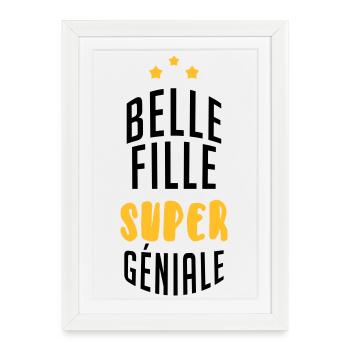 belle-fille / beau-fils / beau fils / belle fille - Affiche encadrée (27 × 37 cm) - blanc - Devant