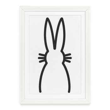 Lapin Lapin - Affiche encadrée (27 × 37 cm) - blanc - Devant