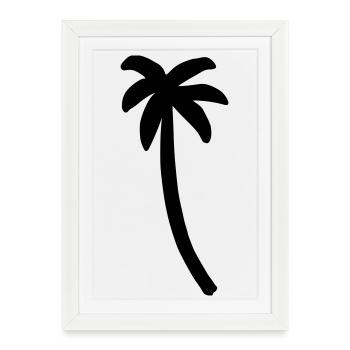 Palm tree - Framed poster (27 × 37 cm) - white - Front