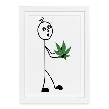 Hobby Gardener Figurine Stick - Affiche encadrée (27 × 37 cm) - blanc - Devant